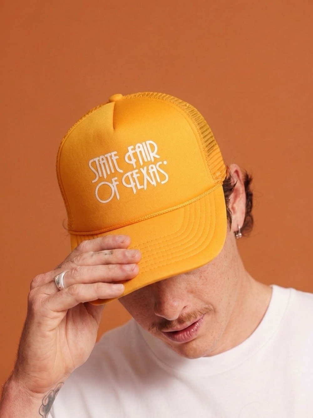 Vintage Yellow 'State Fair of Texas' Mesh Trucker Hat